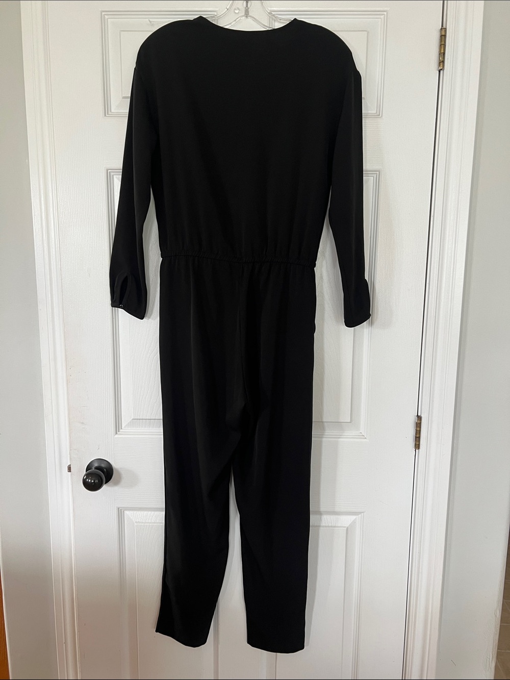 H&M Black Long Sleeve Wrap-Front Jumpsuit - Picture 4 of 5